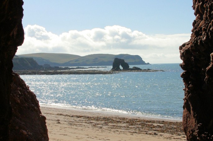 Thurlestone Rock - A landmark near Sea View Campsite, Kingsbridge, Devon.